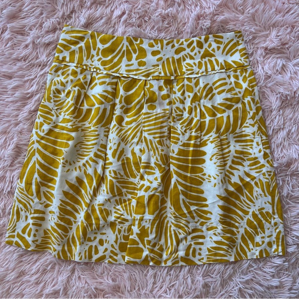 Ann Taylor Loft Linen Blend Skirt Pockets Size 4